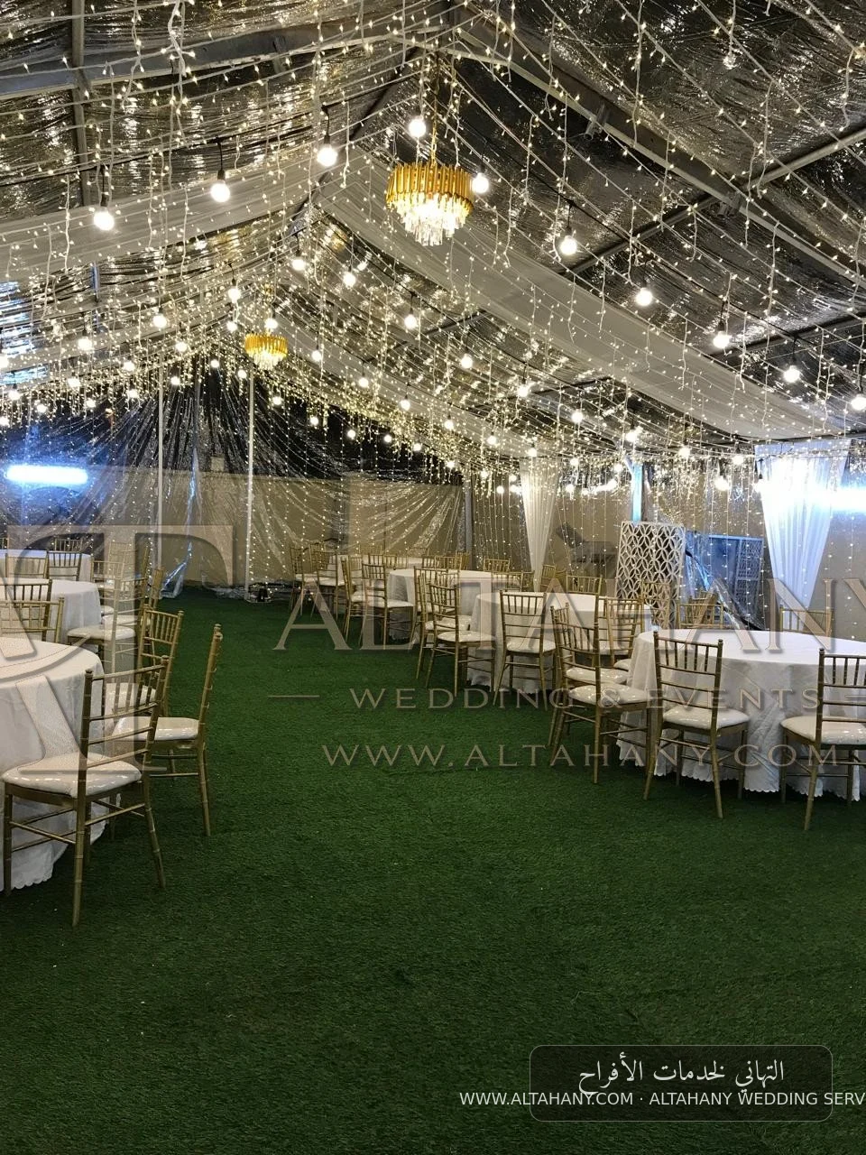 خيام أعراس شفافة — أبوظبي | التهاني لخدمات الأفراح